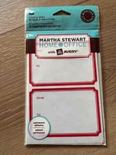 Martha Stewart Home Office Of 18 Red Shipping Labels 2 1/2 X 3 3/4  To From