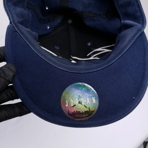 Air Jordan Flight Jumpman Hat Fitted 7-5/8 Cap Men Blue Spellout Embroidered - Picture 5 of 8