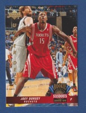 JOEY DORSEY 2008-09 UD Lineage Rookie Standouts #RS-52 Rockets Upper Deck Card*. rookie card picture