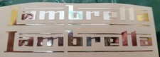 Lambretta 2pz. adesivi 12x2cm casco carrozzeria verniciabile 2pz. CROMATO