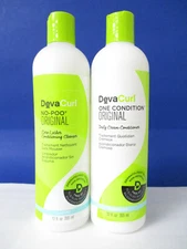 DevaCurl ORIGINAL No Poo Cleanser & One Condition Conditioner 12 oz ea DUO