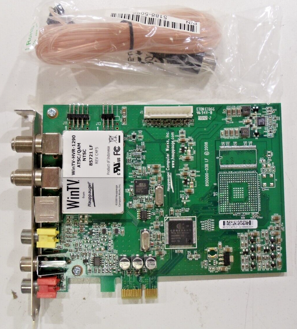 Happauge WinTV-HVR-1290 TV Tuner Card ATSC/QUAM/NTSC w/Antenna