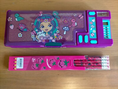 Smiggle Federmäppchen mit Erdbeerduftstiften und mehr