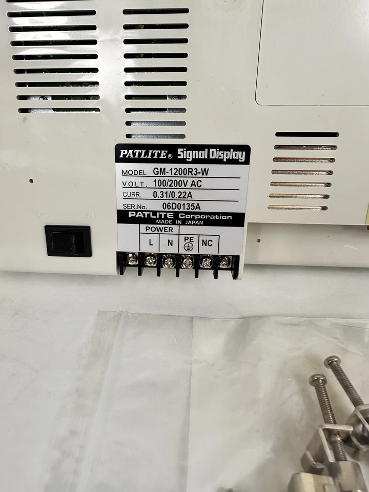 Patlite GM-1200R3-W Signal Display HMI Touchscreen 120V - Image 4 of 4