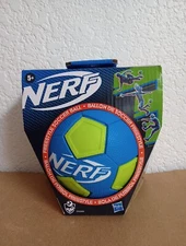 Nerf Freestyle Soccer Ball - Soft Weighted Size Mini Size Blue Neon Green