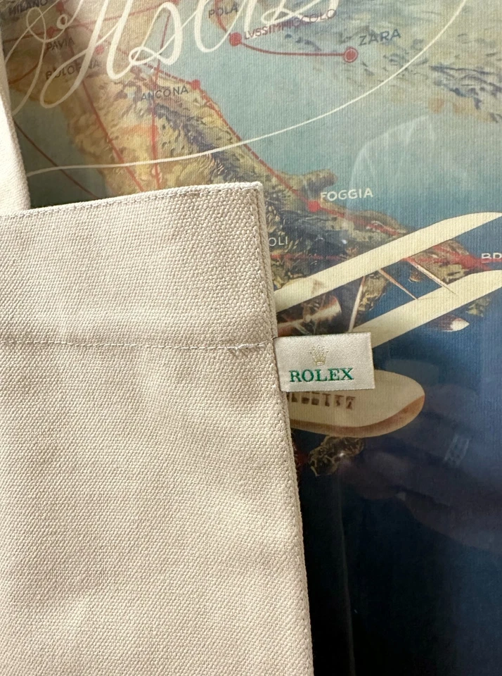 Rolex US Open Tenis Playa Viaje Bolso Lona Algodón Bordado Logo Bolso Foto 4 de 4