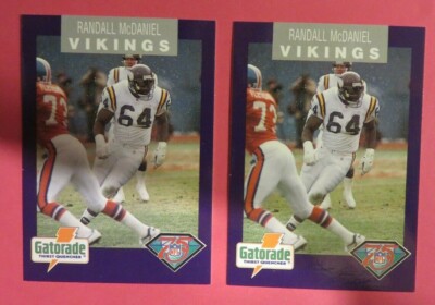 2 - 1994 MCPA, Minnesota Vikings ''NFL 75'' - RANDALL MCDANIEL - NFL HOF