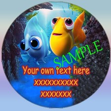 Personalised Stickers Sweet cone Labels Birthday party Gift Under the sea Fish