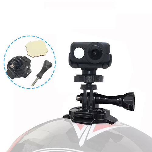 Motorcycling Helmet Bracket Adapter 360° Rotate for Mobius Maxi/1S Action Camera