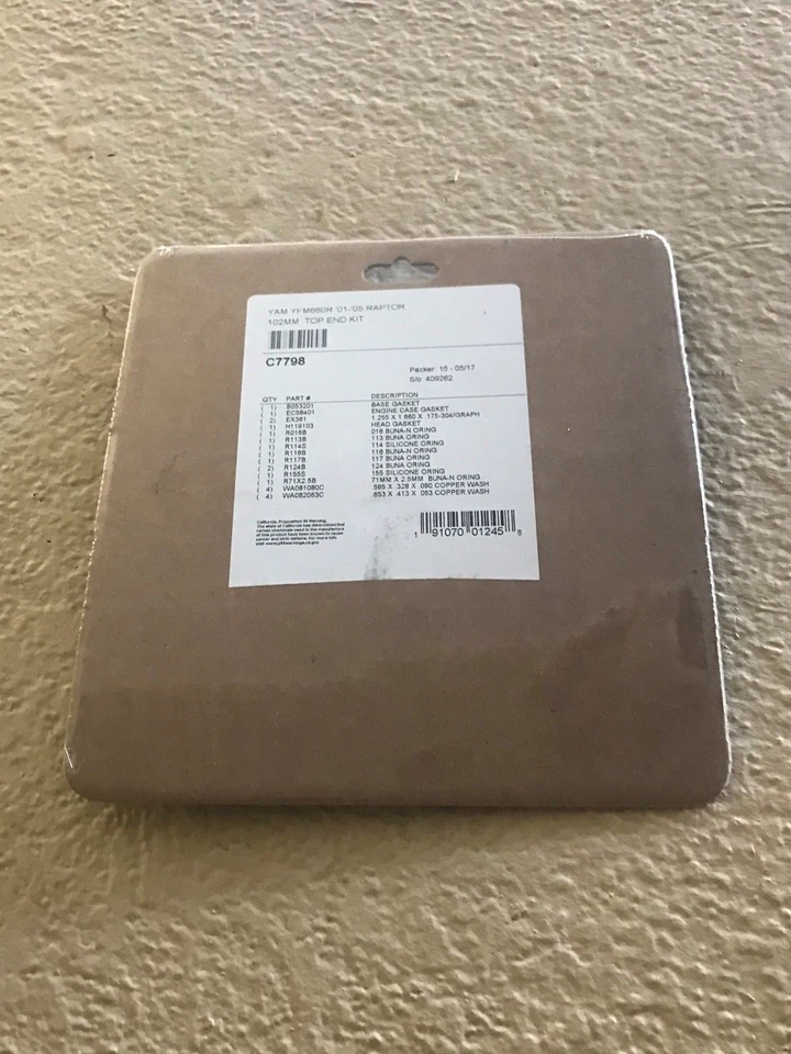 Junta de cabeza de extremo superior Cometic Yamaha Raptor 660 Big Bore 102 mm 102 686 719 C7798 Foto 2 de 2