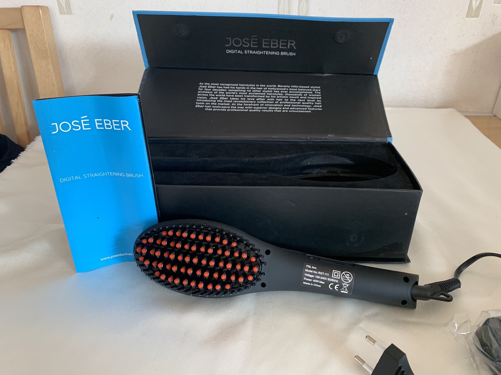 JOSÉ EBER RST111 DIGITAL HEAT HAIR STRAIGHTENING BRUSH eBay