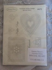 Joanna Sheen's Parchment Style Victorian Doiley Special Heart Rubber Stamp Sheet