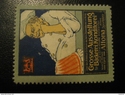 ALTONA 1912 Bakery Bread Cake Boulangerie Pain Patisserie Poster Stamp Vignette