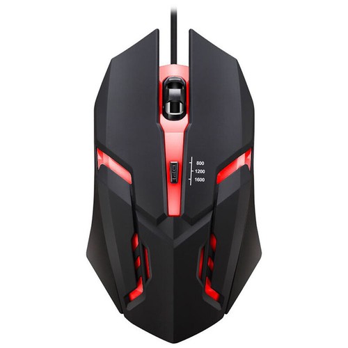 1pc 1600DPI 4Keys Sport LED Luminous Backlit Wired Gaming Mouse Wired For Office - Picture 5 of 14
