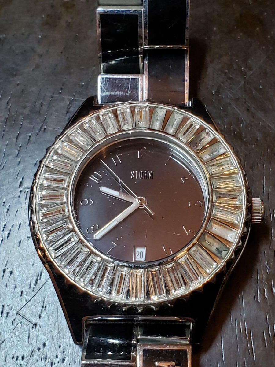 Estate Find: Storm Nemoni Diamante 42mm Ladies Quartz Rhinestone Fashion Watch