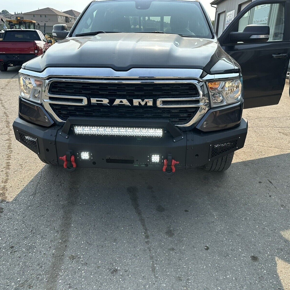 Vijay For 2021-2024 Dodge Ram 1500 TRX Steel Front Bumper With LED
