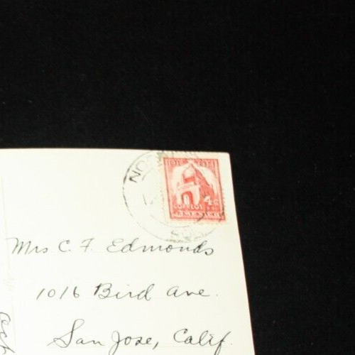 1934 MEX,4C, 1910-1934, NOGALES ARIZ - NOGALES MEX STAMP BLK/WHT PHOTO postcard - Picture 3 of 3