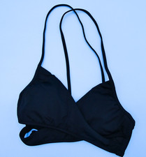 Victorias Secret Small Black Cutout Wrap Style Padded Bikini Top Swimwear Beach