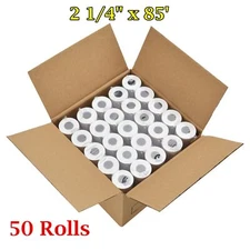 50 Rolls Case 2 1/4" x 85' Thermal Cash Register Credit Card POS Receipt Paper