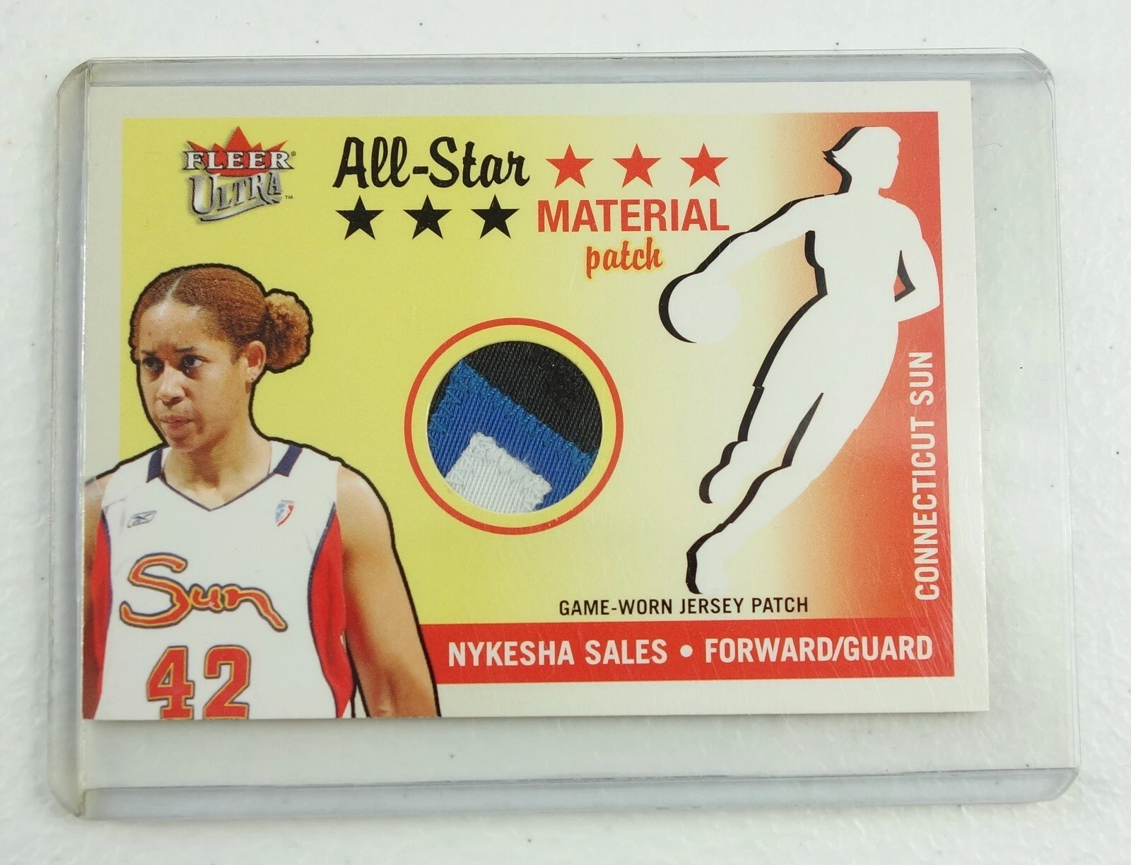 Nykesha Sales 2003 Fleer Ultra Game Worn Jersey Patch Card WNBA Conn. Sun 78/100