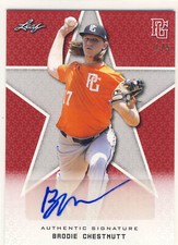 BRODIE CHESTNUTT 2020 Leaf Perfect Game PG Red AUTO /5 FLORIDA ST FSU