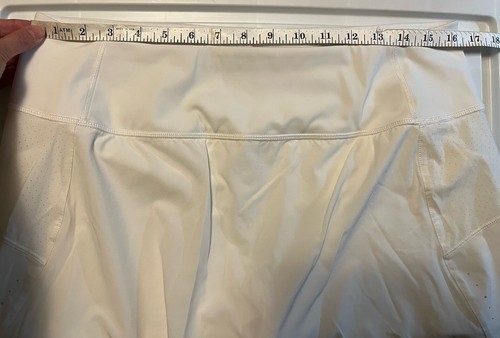 Athleta Run With It 14" Skort White Size Large Skirt Shorts Lining Tennis Golf - Picture 10 of 11
