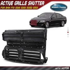 Front Grille Shutter Radiator Support Air Duct w/ Motor for BMW 528i 535i 535d