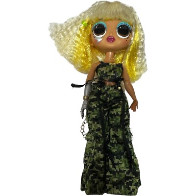 MGA  LOL Surprise OMG - Fame Queen - Super Sonix ReMix - Blonde Camo Green Dress