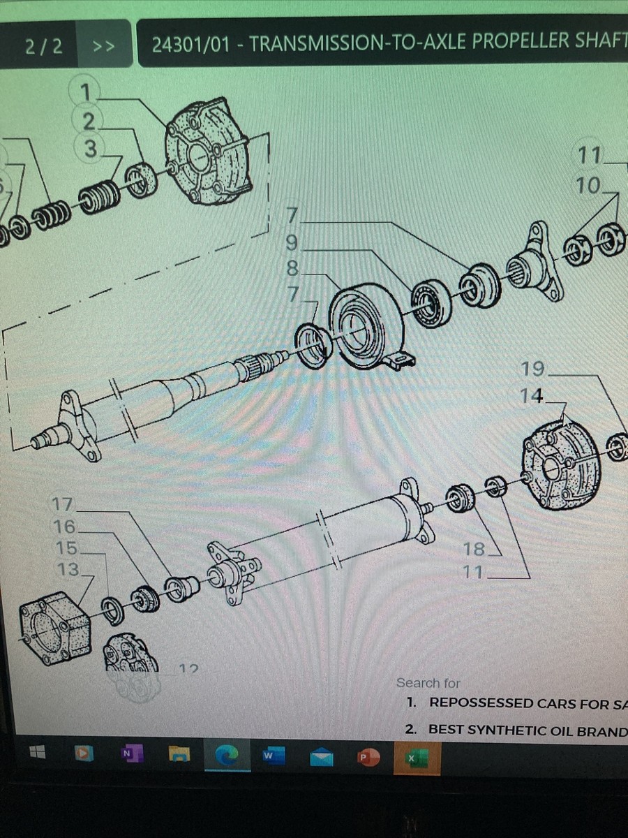 60522592 ALFA ROMEO GTV6 75/Milano SZ Transmission Rear Propshaft 