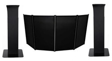  2 Rockville RTP82B 8 ft Adjustable Totem Style DJ Speaker Stands Facade Booth