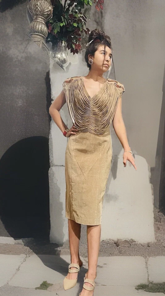 New Sz 6/42 Optima’s S. Paulo Brazil Antilope Couro Sueded Thin Leather Dress - Image 3 of 4