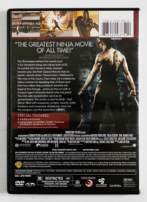 NINJA ASSASSIN DVD ACTION MOVIE 2009 STARRING RAIN RATED 