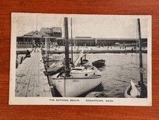 MA Massachusetts Edgartown, The Bathing Beach, Salboat, PM 1923