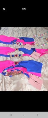 LOT of moda minx bikinis size s,m,l,xl multi colpr jewel