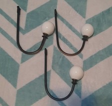 Vintage Wall Hooks Set of 3 Coat Hat Towel Hanging Heavy Duty