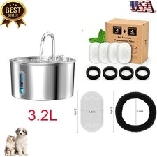 Cat Water Fountain Stainless Steel 108oz/3.2L Automatic Pet Dog Water Fountain