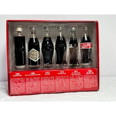Coca-Cola Commemorative 6 Bottle Evolution Set 1899-1986 Vintage