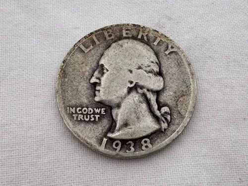 1938 S U.S. Washington Silver Quarter HT-14