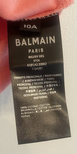 Balmain Girls Logo T-shirt - Size 10A NWT (Rea - Picture 6 of 9