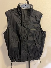 Polo Sport Ralph Lauren Men  s L Black Nylon Windbreaker Vest Full Zip Outdoor