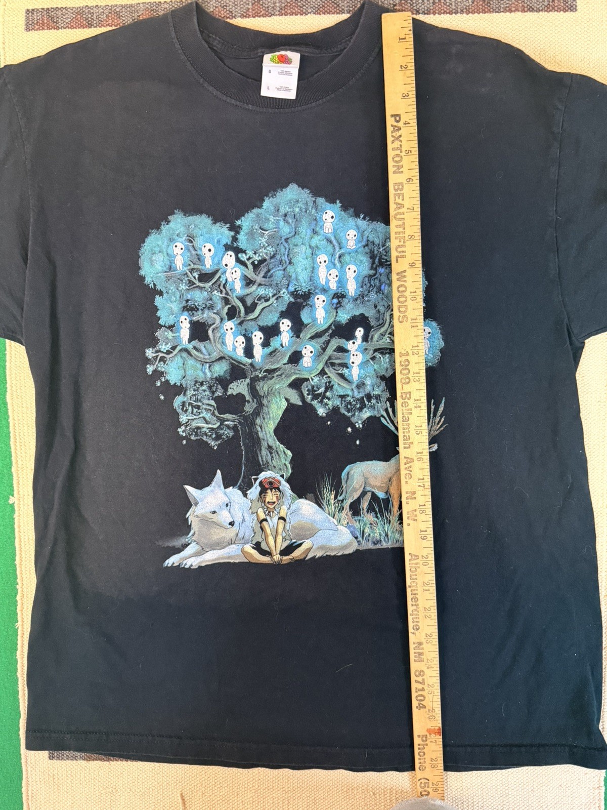 Vintage RARE Princess Mononoke Kodama Studio Ghibli Anime  Shirt Large Anime image 3