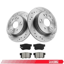 Rear Brake Rotors + Ceramic Brake Pads for 2006 - 2013 2014 Honda Ridgeline 3.5L