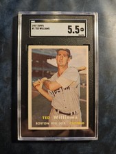 1957 Topps - Ted Williams #1  SGC 5.5  Sharp Boston Redsox Legend
