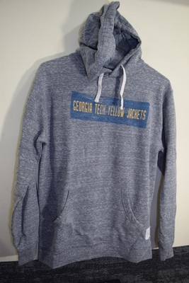 Georgia Tech University Yellow Jackets Hoodie Sweatshirt Mens M Soft WORN LOOK