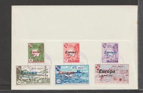 ✔️ GB Great Britain 1961 Herm Island Europa Set on Guernsey First Day RARE COVER