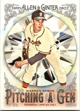 2022 Topps Allen & Ginter #PAG-2 Warren Spahn Pitching a Gem
