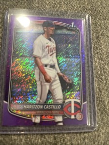 2025 Bowman Chrome Haritzon Castillo 1st Bowman Purple Shimmer /250 Twins