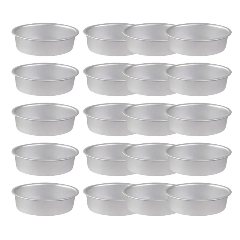 20Pieces Oval Cake Bread Mould Bakewares Aluminum Loaf Pans for Oven Baking