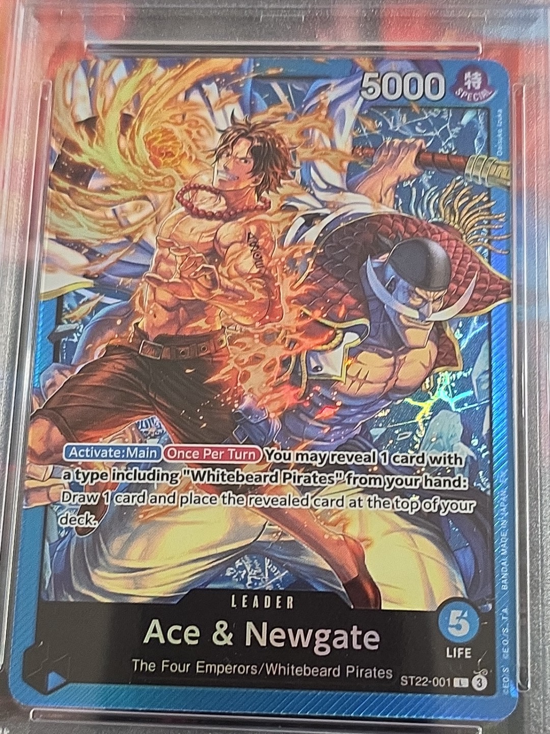 2025 One Piece ST22 English Ace & Newgate #001 PSA 10 view 3