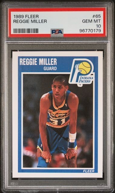 1989 Fleer #65 Reggie Miller Card PSA 10 HOF Indiana Pacers 2nd Year PSA Pop 224